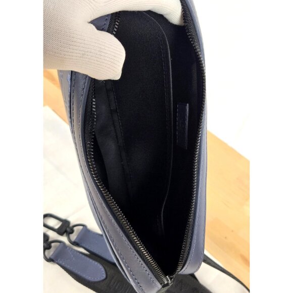 Louis Vuitton Duo Messenger Navy Shadow Calf Leather W/Strap & Removable PM Poch - Picture 13 of 16